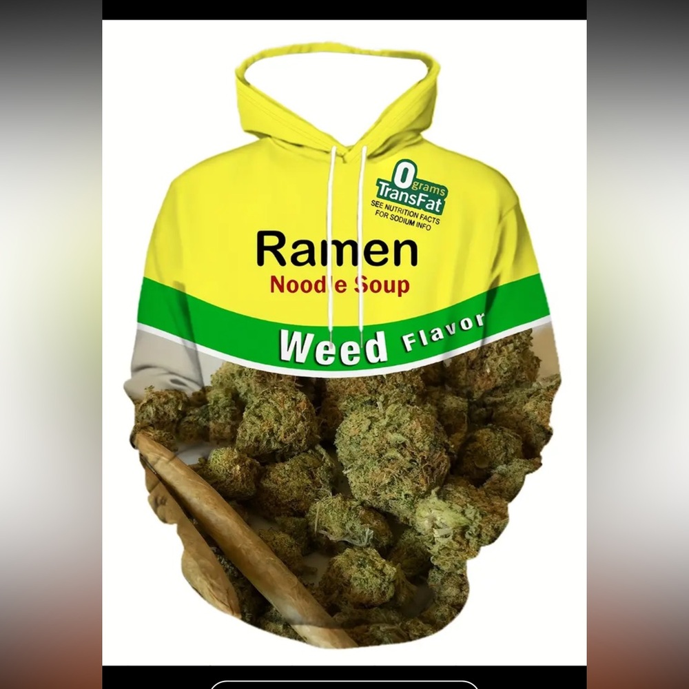 Men’s Ramen noodle hoodie 4X new